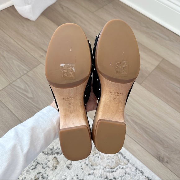 NEW Rag & Bone Mara Studded Clog Slides in Black Suede sz 39 - Picture 8 of 10